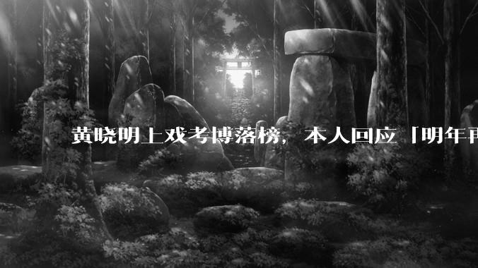 黄晓明上戏考博落榜，本人回应「明年再战」，怎样看明星对高学历的追求？上戏博士有多难考？